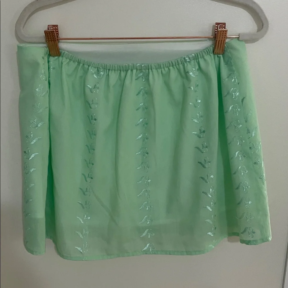 NWOT Enduring Kairos Mint Green Embroidered Women's Franca Skirt | M